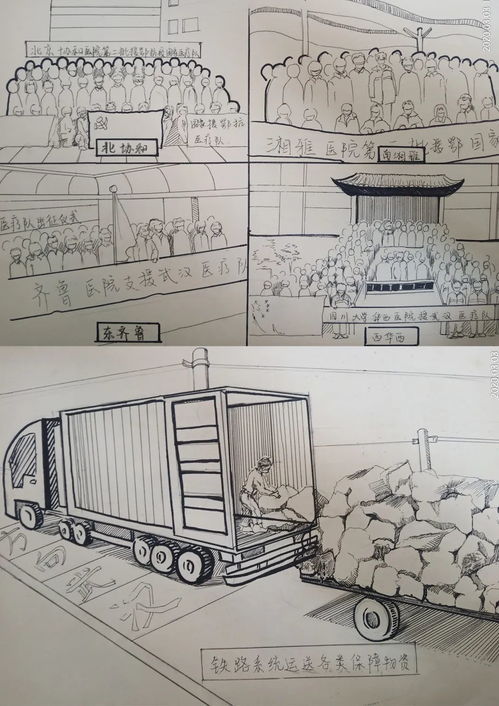 青島大學美術學院2019級紡裝班師生 以筆繪英雄，以圖傳敬意