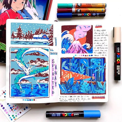 手賬藝術 看繪畫大神的手賬本，美哭了！