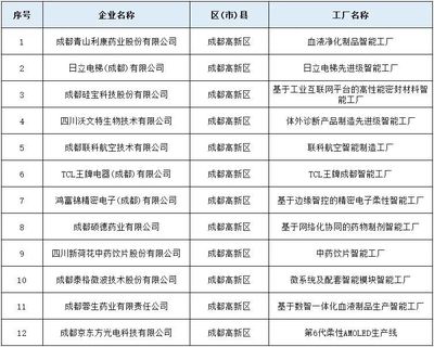 成都高新區(qū)12家企業(yè)入選四川省先進(jìn)級(jí)智能工廠，網(wǎng)絡(luò)技術(shù)服務(wù)成關(guān)鍵支撐